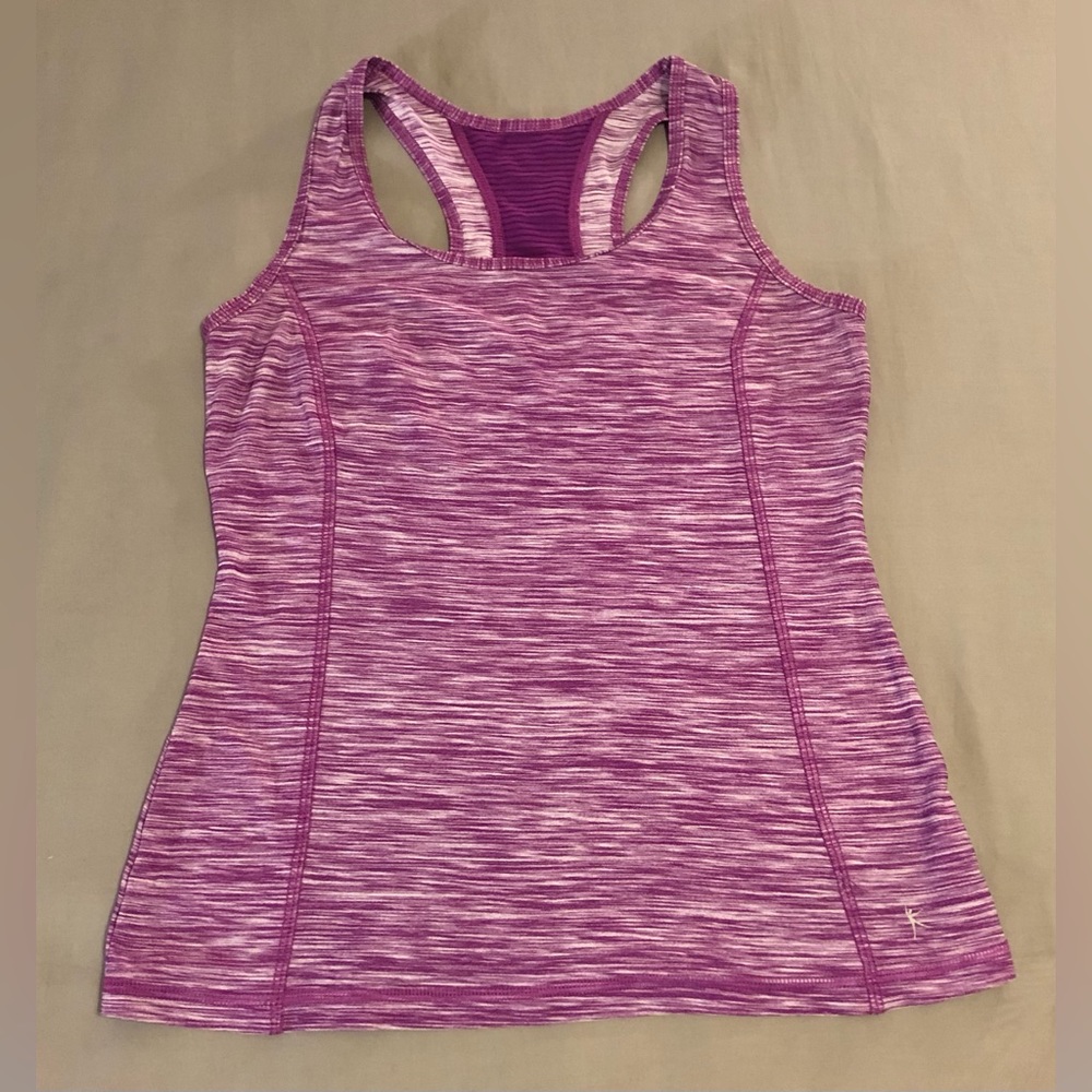 Danskin Now Fitted T-Back Tank Top Size Small (4-6)